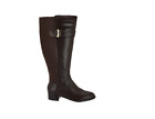 Isaac Mizrahi Live! Wide Calf Leather Riding Boots Dark Brrown Women's 5.5 New