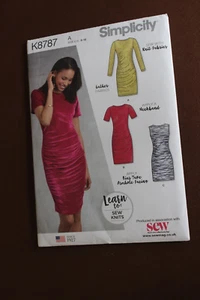 NEW Simplicity K8787 knit fabric shift dress Size 8-22 - Picture 1 of 2