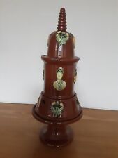 Rare and Unusual Red Stoneware Jacobite Tower Tobacco jar and spitoon c1750