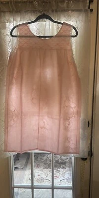 Vestido de noche rosa muy fino mezcla algodón años 60 talla mediana Foto 1 de 3