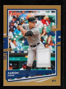 2020 Panini Donruss Donruss Materials Gold /25 Aaron Judge #DM-AJ