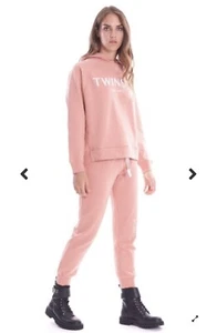 TWINSET PEACH TRACKSUIT COTTON SET SWEATSHIRT AND BOTTOMS XS 40IT - Picture 1 of 7