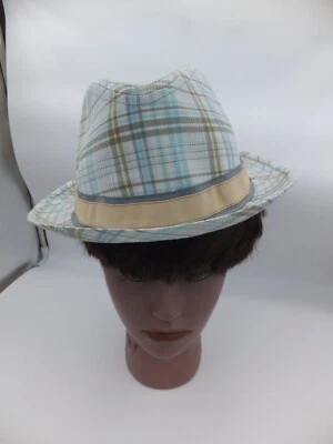 Sombrero Goorin Bros Charlestowne Tarta de Cerdo Fedora Azul a Cuadros Talla XL Forrado NUEVO Excel Foto 1 de 4