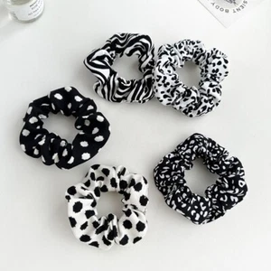 2/3/5 PACK Soft Cotton Women Hair Scrunchies Strong Thick bobble Hair ties - Picture 1 of 27
