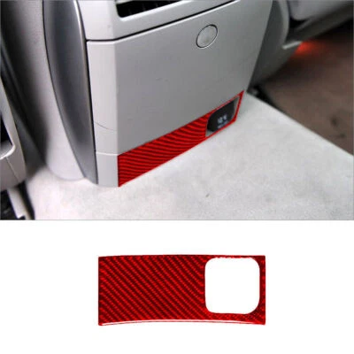 Cubierta de toma de corriente central trasera de fibra de carbono roja para Mercedes-Benz R320/350 Foto 1 de 4