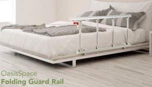 OasisSpace $110 Folding Safety Bed Rail, Seniors Assist Falls Prevention Handle - Picture 1 of 7