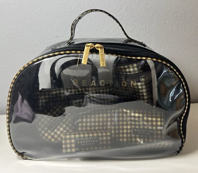 Juego de 6 accesorios de viaje Kenneth Cole para mujer negro dorado y plástico transparente Foto 1 de 4