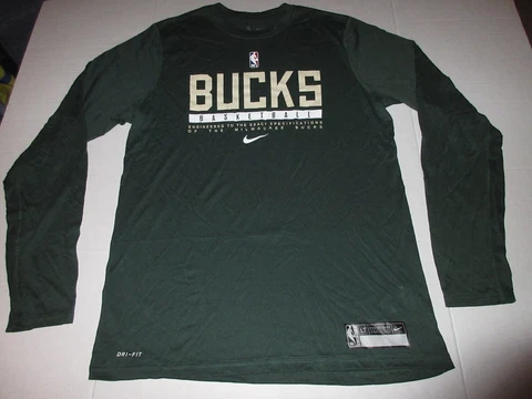 Milwaukee Bucks NBA Team Issued Nike Practice Shirt Green Multiple Sizes **NEW** Cover