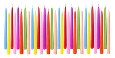 Candele multi-alto conico bastone cera pilastro senza fumo profumate per festa set di 32