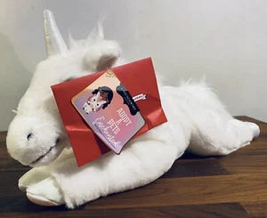 New FAO Schwarz Adopt-A-Pet 14” Toy Plush White Unicorn w/ Papers NWT - Picture 1 of 9