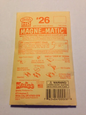 Neuf Échelle H0 Kadee Nr.26 Kupplungssätze Long (25/64 ") Centerset Shank (2 - Photo 1/4