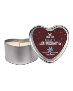 Hemp Seed 3 N 1 Valentine's 2025 Scented Massage Candle Stiletto 4.7 Oz, New - Picture 1 of 1