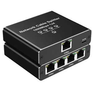 1 bis 4 Netzwerk Stecker Splitter HUB High Speed 1000 Mbps für Cat6/7/8 Kabel - Bild 1 von 11