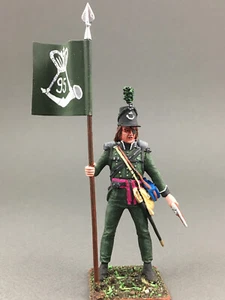 Painted British 95th Rifles, Standard Bearer tin figure 60 mm 1/30 VID SOLDIERS - Picture 1 of 15