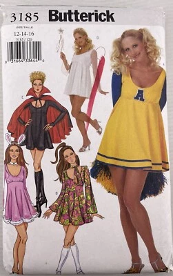 Butterick Sewing Pattern 3185 SZ 12-16 Misses Costume Vampire Angel Cheerleader - image 1 of 3