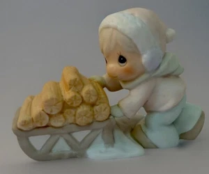 Trineo de madera Precious Moments 531871 Sugar Town Donnie 1995 - Imagen 1 de 7