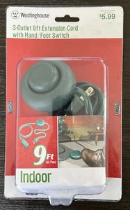 Westinghouse 3-Outlet Lighted Tapper Cord. Hand/Foot Switch 9ft Cord Indoor New! - Picture 1 of 2