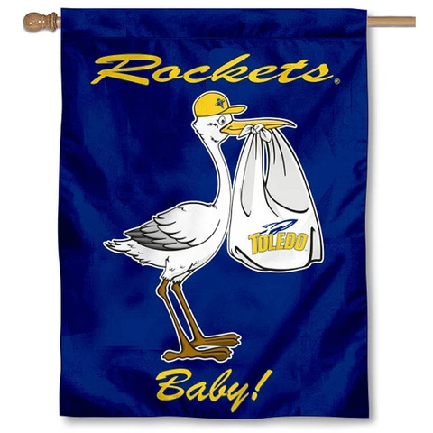 University of Toledo New Baby Gift Decorative House Flag Cover