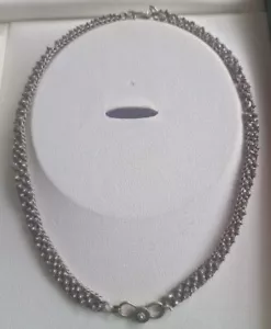 Collar victoriano antiguo pesado de plata maciza 42 cm 8 mm D - Imagen 1 de 3