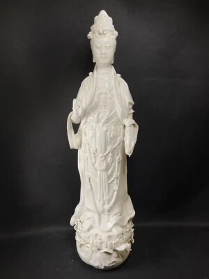 Винтажная китайская королева/богиня? Фарфоровая фигурка статуэтка с автографом штамп 19 дюймов 4484 - Изображение 1 из 4