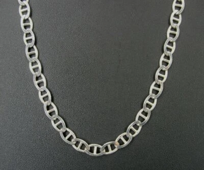 Collar Plata de Ley 925 Cadena 18 Pulgadas Largo Mariner Eslabones Collar Italia  Foto 1 de 4