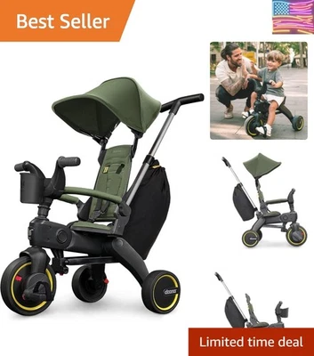 Liki Trike S3 verde desierto - triciclo compacto 5 en 1 para niños pequeños de 10 a 36 meses Foto 1 de 4