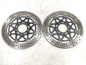 03 04 Suzuki GSXR 1000 Front Brake Rotors Left & Right Pair - Afbeelding 1 van 12