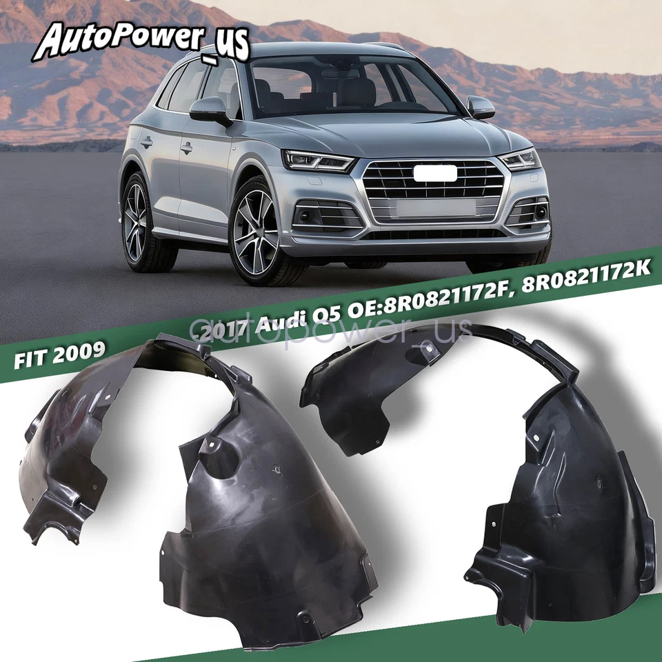 Ajuste para Audi Q5 SQ5 2009-2017 guardabarros interior delantero izquierdo + derecho protector contra salpicaduras Foto 1 de 4