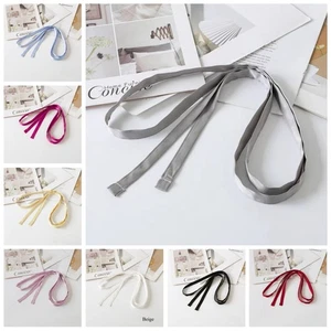 Ceinture femme satin fausse soie ceinture type ruban skinny cravate accessoire rétro - Photo 1/30