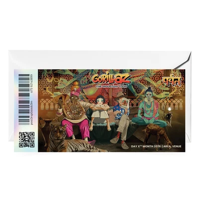 Gorillaz Mock Ticket The Mountain Tour Personalised Mountain Tour 2026 Gift