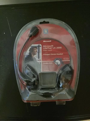 Microsoft Lifechat LX-2000 Compact Mobile Headset Foldable Microphone PC/MAC NIB - Image 1 of 3