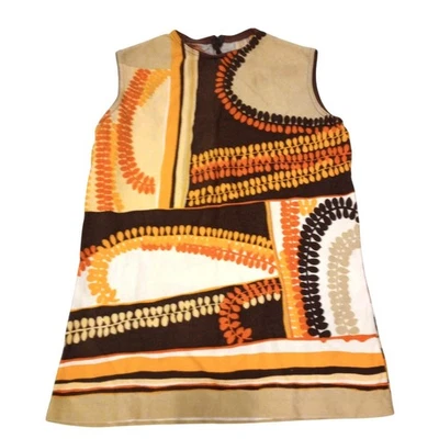 Vintage Top Acrylic Blouse 60s 70s Brookvalley Fairfield Sleeveless Retro M L - Image 1 of 4