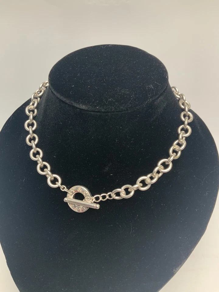 Tiffany & Co. Gargantilla palanca collar de cadena de plata de ley 16” 68,5 g Foto 1 de 4