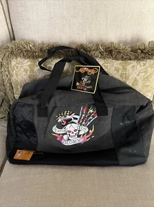 Ed Hardy Reisetasche grau Death Or Glory - Neu mit Etikett - Bild 1 von 6