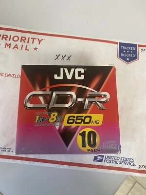 JVC CD-R 74 MINS /  10 PACK /  Recordable CD-R74 (CD-R650MB) - Image 1 of 4