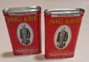 Vintage Prince Albert Crimp Cut Tobacco Tins TWO  - Picture 1 of 6