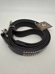 Correa para perro Winston azul de 5 pies con piedras azules y mosquetón de tachuelas cromadas - Imagen 1 de 10