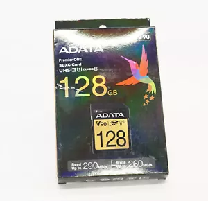 Adata Premier ONE 128GB SDXC UHS-II V90 Memory Card - Picture 1 of 2