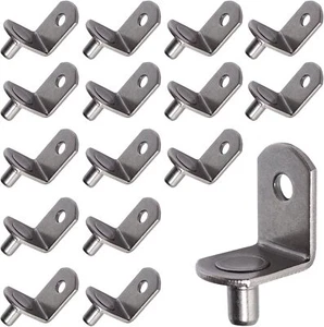 5mm Shelf Pegs L-Shaped Cabinet Support Pins Bracket Style Clips for Bookcase... - Picture 1 of 3