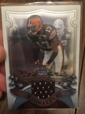 BRAYLON EDWARDS 2007 BOWMAN STERLING CLEVELAND BROWNS WORN JERSEY PATCH RELIC!!! - Image 1 of 2