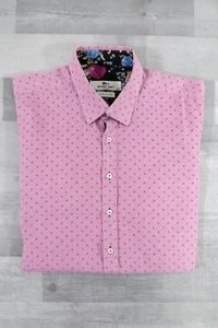 Camisa Grande Claudio Lugli Couture Rosa Cachemira Manga Larga Para Hombre - Imagen 1 de 12
