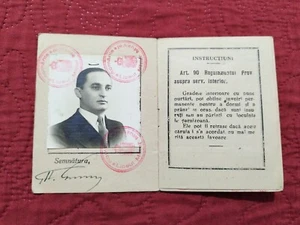 WW2 Personal certificate Jewish Bucharest Romania Forced labor - munca de folos - Picture 1 of 11