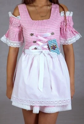 SEXY NOVO! Senhoras, EUA tamanho 8.Alemanha,Oktoberfest,Dirndl,2-pc.,Rosa.Fora do ombro - Imagem 1 de 2