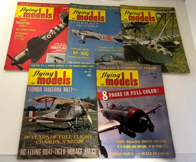 1972 VINTAGE LOT OF 5    FLYING MODELS MAGAZINES  ~ VG CONDITION - Image 1 of 2