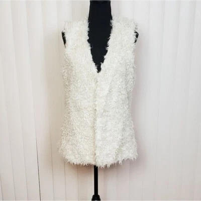 H&M L.O.G.G. Colete Cream Sherpa tamanho pequeno - Imagem 1 de 4