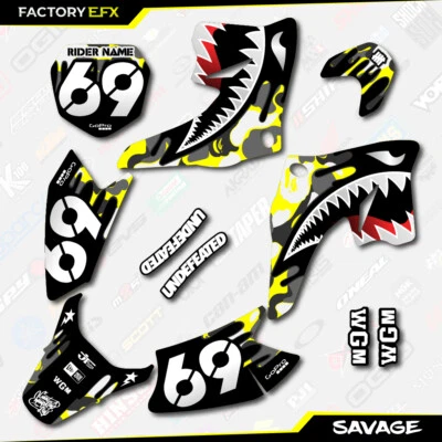 Kit de gráficos camuflaje Savage gris y amarillo para Suzuki Drz70 08-19 Drz 70 calcomanías Foto 1 de 3