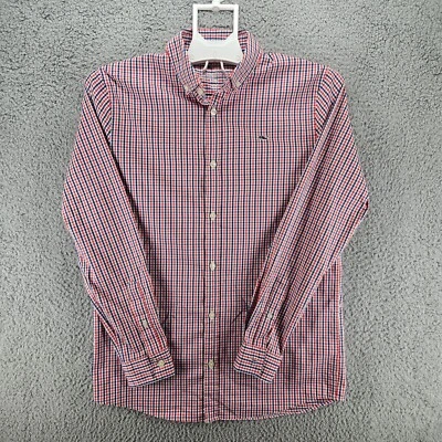 Vineyard Vines On the Go Performance brrr Shirt Boys Large L 16 Red Plaid OTG - Image 1 of 4