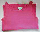 Vintage Express Tricot Ribbed Tank Top Pink Coral Size Medium