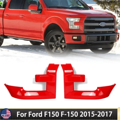 For Ford F150 2015-2017 Front Headlight Bezel Trim Grille Molding Race Red PQ Foto 1 de 4