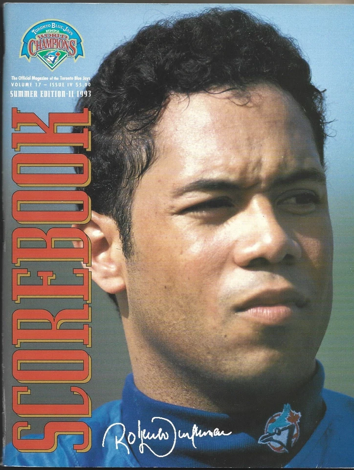 Toronto Blue Jays 1993 MLB Baseball Official Playoff Program Roberto Alomar - Image 1 of 1